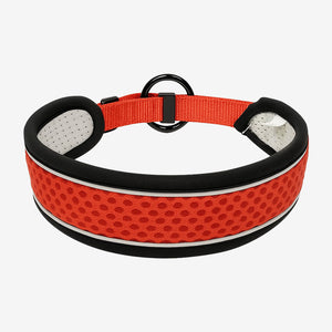 Red dog collar with breathable mesh and secure buckle – Pawtrek Australia