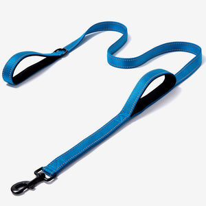 Blue Pawtrek nylon dog leash with padded handle and durable clip – Australia