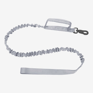 Light grey Pawtrek bungee dog leash with shock-absorbing elastic and padded handle – Australia
