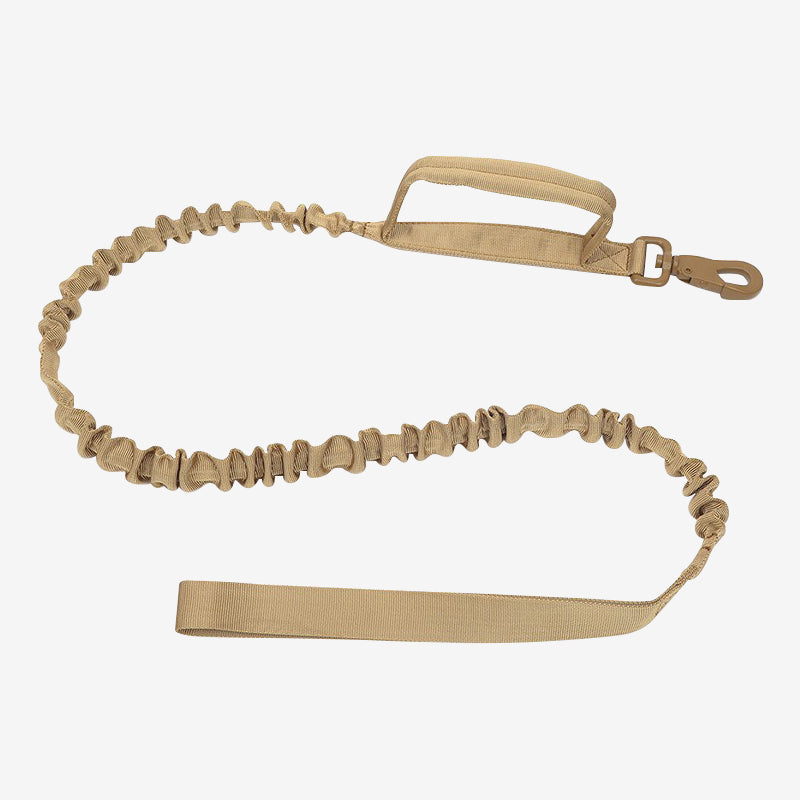 Khaki Pawtrek bungee dog leash with shock-absorbing elastic and padded handle – Australia