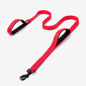 Red Pawtrek nylon dog leash with padded handle and durable clip – Australia