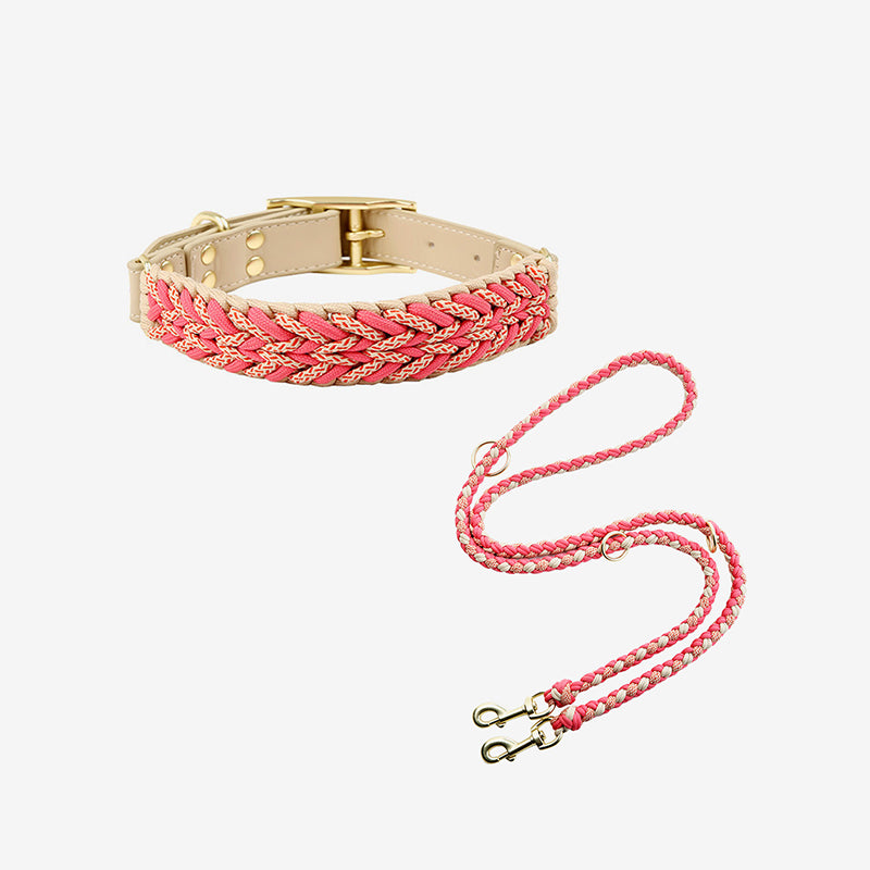 Handcrafted Braided Collar & 3-in-1 Leash Kit
